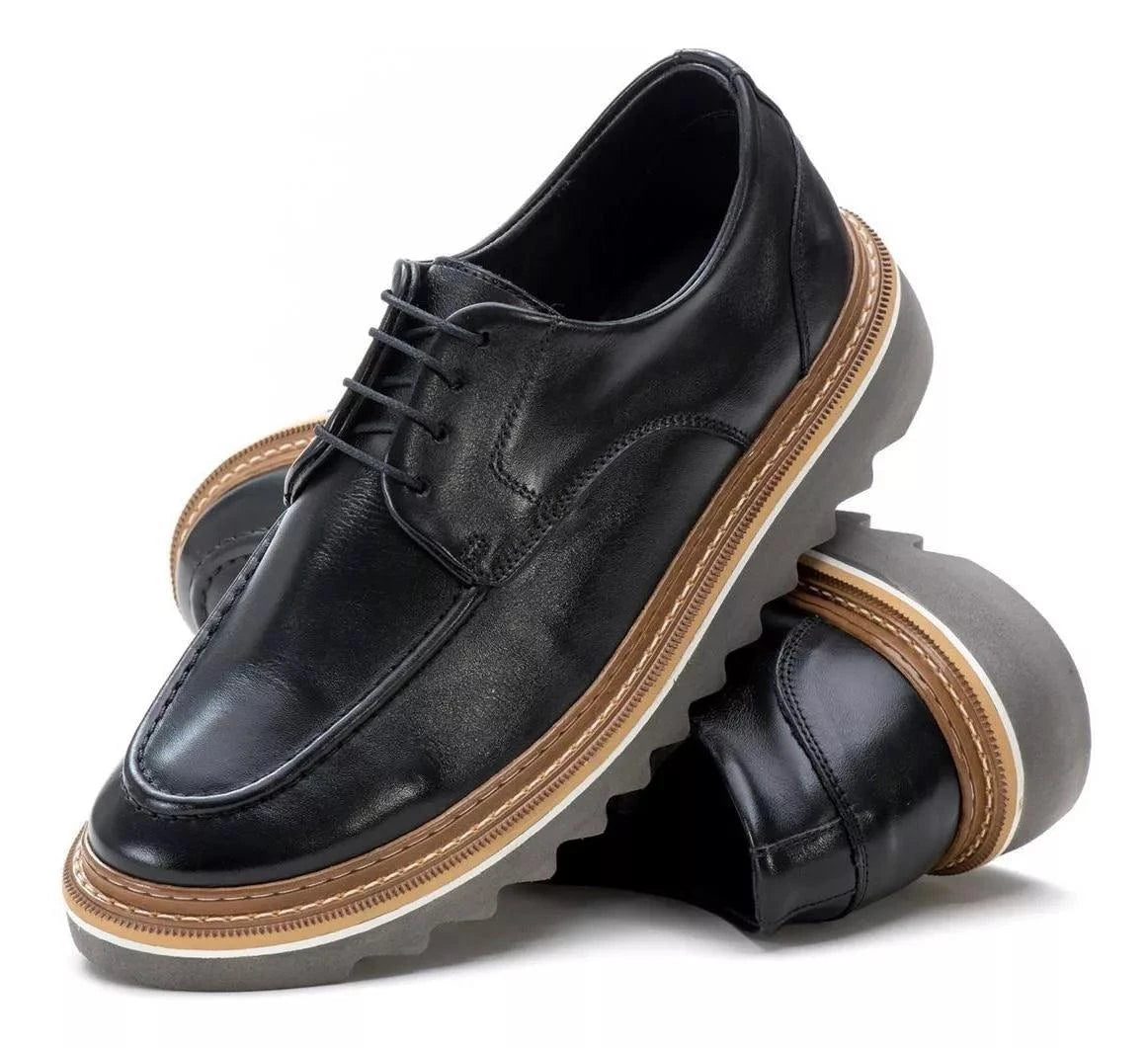 Kit Zapato Social Derby Línea Bold en Cuero 100% Bovino + REGALOS: Reloj Táctico, Cinturón de Cuero y Billetera | PROMOCIÓN ESPECIAL 30 AÑOS - ENVÍO GRATIS